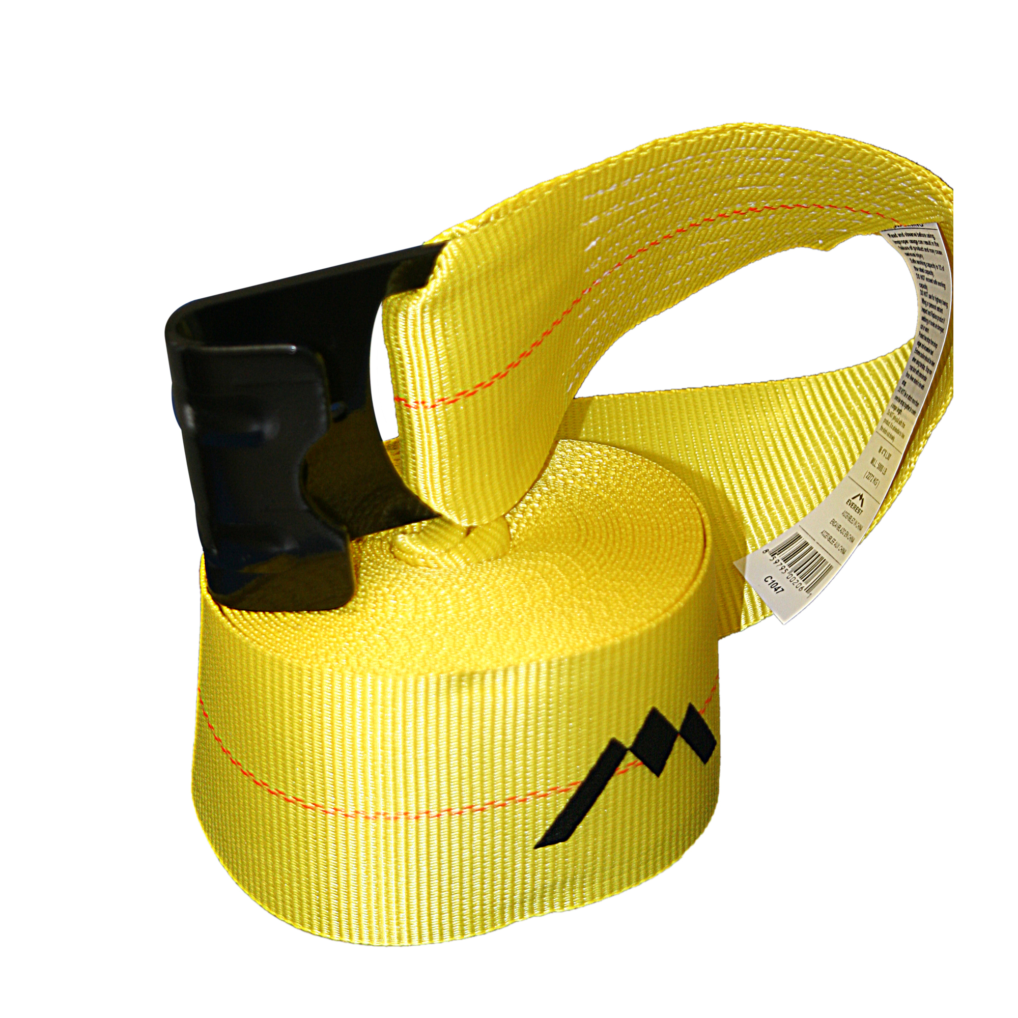 Everest Heavy-Duty Winch Strap — 4in. x 30ft., 16,200 Lbs. Break Strength, F Hook, Model# C2047-F